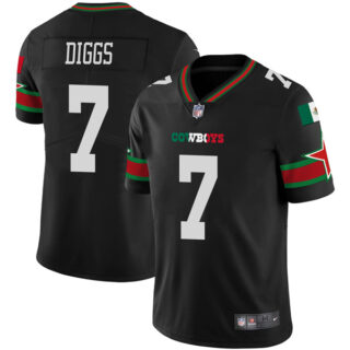Men's Trevon Diggs Dallas Cowboys Black Mexican Vapor Limited Jersey Stitched