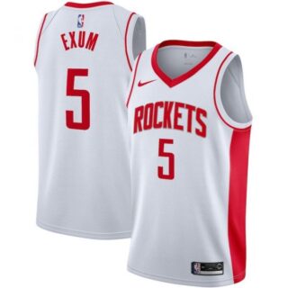 Men's Dante Exum Houston Rockets Basketball Jersey White