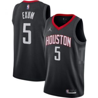 Men's Dante Exum Houston Rockets Basketball Jersey Black Statement
