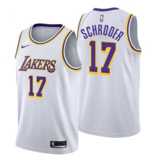 Men's Dennis Schroder Los Angeles Lakers Basketball Jersey White