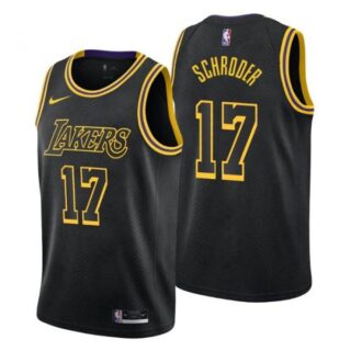 Men's Dennis Schroder Los Angeles Lakers Basketball Jersey Mamba Black