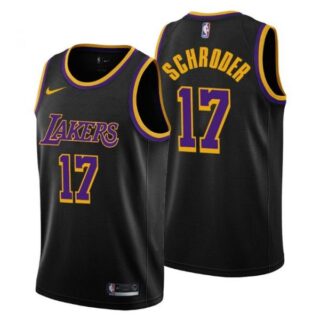 Men's Dennis Schroder Los Angeles Lakers Basketball Jersey Black