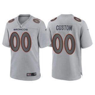 Youth Denver Broncos Custom Gray Atmosphere Fashion Stitched Jersey