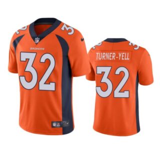Men's Delarrin Turner Yell Denver Broncos Limited Footbal Jersey Orange