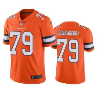 Men's Lloyd Cushenberry Denver Broncos Limited Footbal Jersey Orange Color Rush
