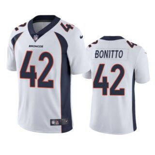 Men's Nik Bonitto Denver Broncos Limited Footbal Jersey White