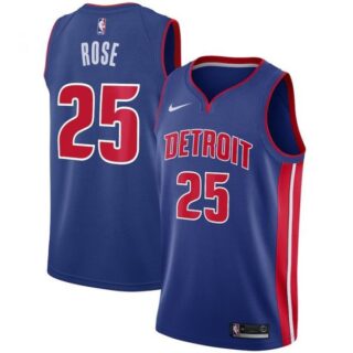 Men's Derrick Rose Detroit Pistons Basketball Jersey Blue