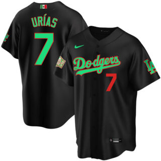 Men's Julio Urías Los Angeles Dodgers Cool Base Jersey Mexico Black Mexico Black
