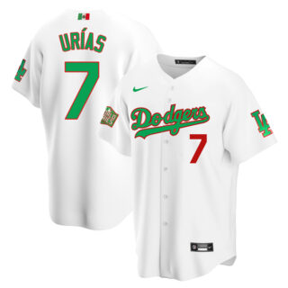 Men's Julio Urías Los Angeles Dodgers Cool Base Jersey Mexico Black Mexico White
