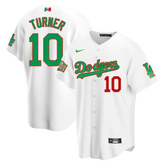 Men's Justin Turner Los Angeles Dodgers Cool Base Jersey Mexico White Mexico White