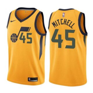 Men's Donovan Mitchell Utah Jazz Basketball Jersey Gold