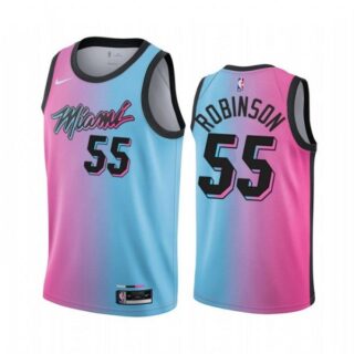 Men's Duncan Robinson Miami Heat Basketball Jersey Pink Blue