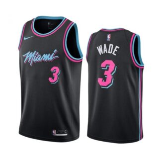 Men's Dwyane Wade Miami Heat Basketball Jersey Black