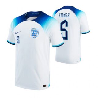 Men's John Stones England National Team White Home Soccer Jersey 2022-23