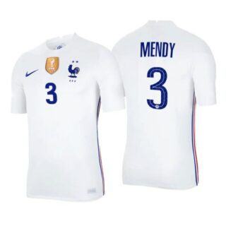 Men's Ferland Mendy France National White Away Jersey