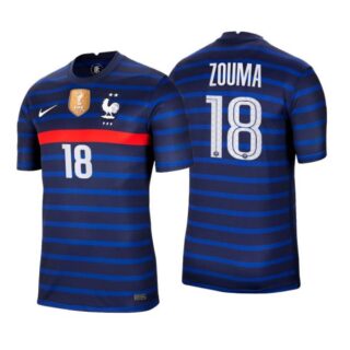 Men's Kurt Zouma France National Blue Home Jersey