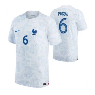 Men's Paul Pogba France National Team White Away 2022-23 Jersey