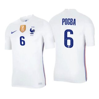 Men's Paul Pogba France National White Away Jersey