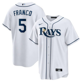 Youth Tampa Bay Rays #5 Wander Franco Jersey White
