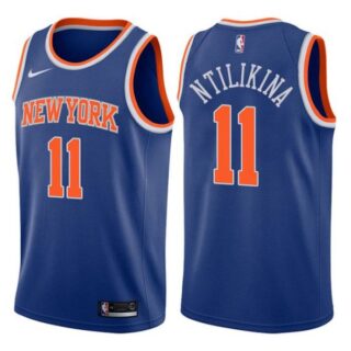 Men's Frank Ntilikina New York Knicks Basketball Jersey Blue