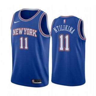 Men's Frank Ntilikina New York Knicks Basketball Jersey Blue
