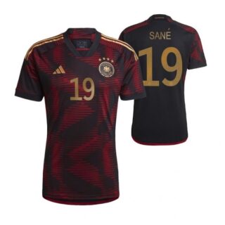 Youth Leroy Sane Germany National Team Black Away Soccer Jersey 2022-23