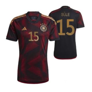 Youth Niklas Sule Germany National Team Black Away Soccer Jersey 2022-23