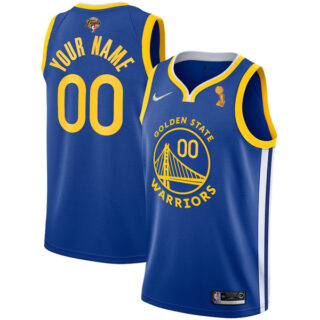 Men's Golden State Warriors Custom 2022 NBA Champions Stitched Jersey Royal