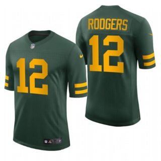 Men's Aaron Rodgers Green Bay Packers 50s Classic Throwback Vapor Limited Jersey Green Stitched