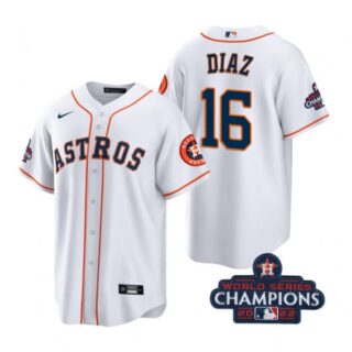 Youth Aledmys Diaz Houston Astros 2022 World Series Champions White Stitched Jersey