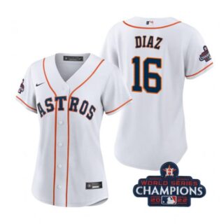 Women's Aledmys Diaz Houston Astros 2022 World Series Champions White Stitched Jersey