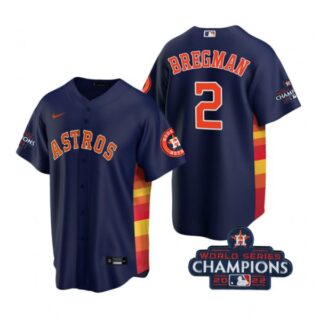 Youth Alex Bregman Houston Astros 2022 World Series Champions Navy Stitched Jersey