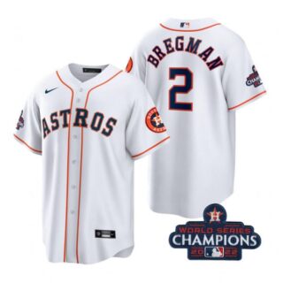 Youth Alex Bregman Houston Astros 2022 World Series Champions White Stitched Jersey