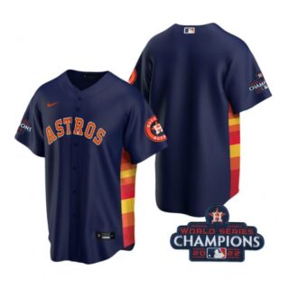 Youth Blank Houston Astros 2022 World Series Champions Navy Stitched Jersey