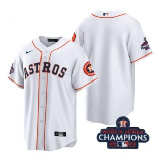 Youth Blank Houston Astros 2022 World Series Champions White Stitched Jersey