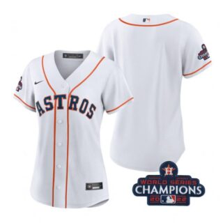 Women's Blank Houston Astros 2022 World Series Champions White Stitched Jersey