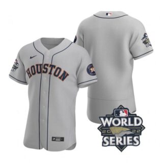 Men's Houston Astros 2022 World Series Stitched Jersey Gray