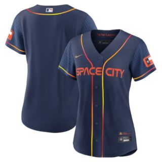 Women's Houston Astros 2022 Space City Connect Navy Stitched Jersey