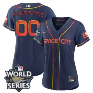 Women's Houston Astros Custom 2022 World Series Space City Connect Stitched Jersey