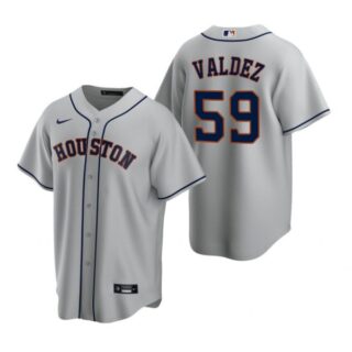 Men's Framber Valdez Houston Astros Cool Base Jersey Gray