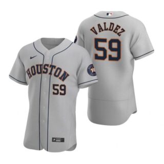 Men's Framber Valdez Houston Astros Flex Base Jersey Gray