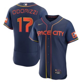 Men's Flex Base Jake Odorizzi Houston Astros 2022 Space City Connect Navy Stitched Jersey