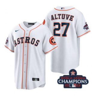 Youth Jose Altuve Houston Astros 2022 World Series Champions White Stitched Jersey