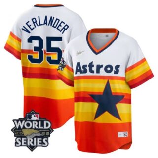 Youth Houston Astros Justin Verlander 2022 World Series Rainbow Stitched Jersey