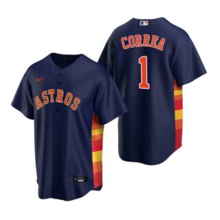 Men's Carlos Correa Houston Astros Cool Base Jersey Navy