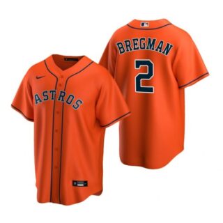 Men's Alex Bregman Houston Astros Cool Base Jersey Orange