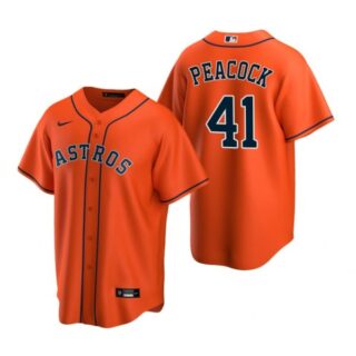 Men's Brad Peacock Houston Astros Cool Base Jersey Orange