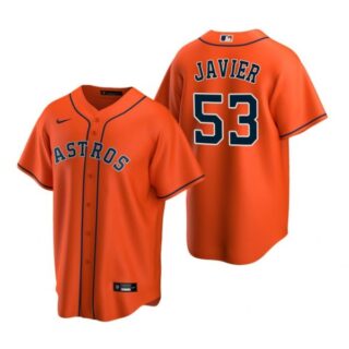 Men's Cristian Javier Houston Astros Cool Base Jersey Orange