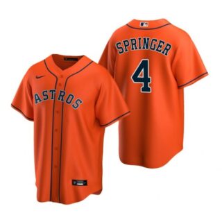 Men's George Springer Houston Astros Cool Base Jersey Orange