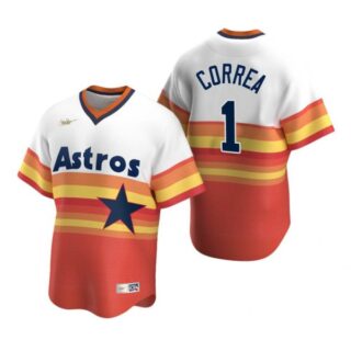 Men's Carlos Correa Houston Astros Cool Base Jersey Orange Cooperstown